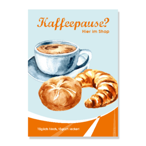 Plakat Kaffeepause Retro