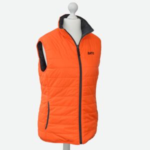 Damen Wendesteppweste - anthrazit/orange