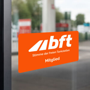 bft-Aufkleber, Format 22 cm x 11,5 cm