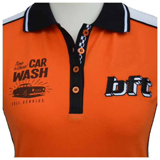 Damen-Polo Langarm Racing-Fashion