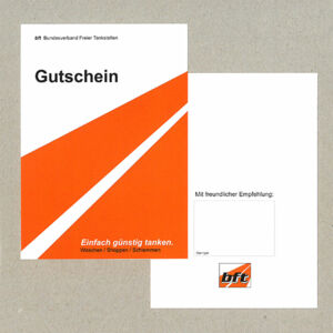 Umschläge Tankgutscheine bft 